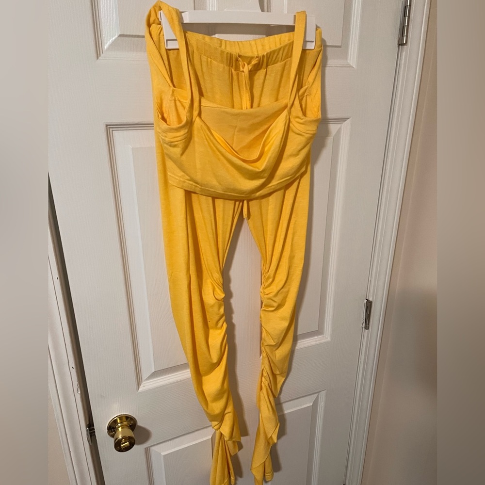 Bright yellow 2 piece set